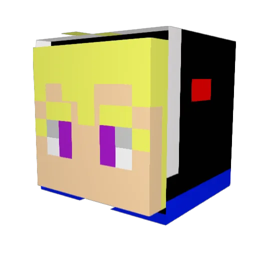 akiha13 Minecraft avatar head, 3D render