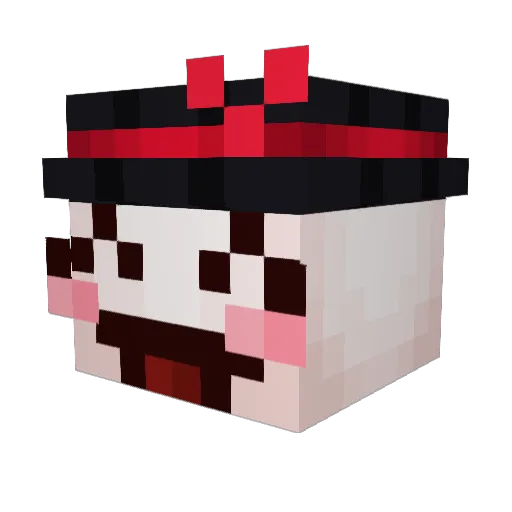 akihikko Minecraft avatar head, 3D render