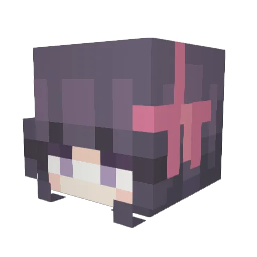 akiholic Minecraft avatar head, 3D render