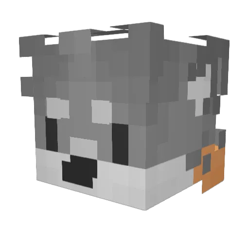 akiiropenguin Minecraft avatar head, 3D render