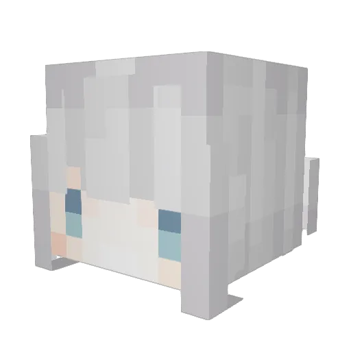 akikawa_ken Minecraft avatar head, 3D render
