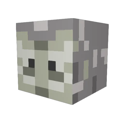 akikokia Minecraft avatar head, 3D render