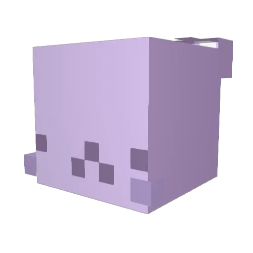 akimator Minecraft avatar head, 3D render
