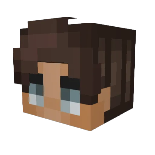 akimines Minecraft avatar head, 3D render