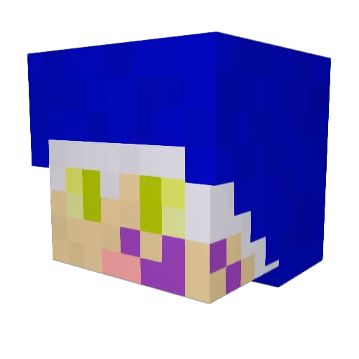 akimoto_aki Minecraft avatar head, 3D render