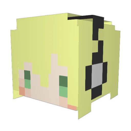 akineko36 Minecraft avatar head, 3D render