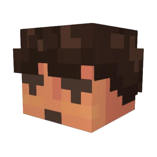akineth Minecraft avatar head, 3D render