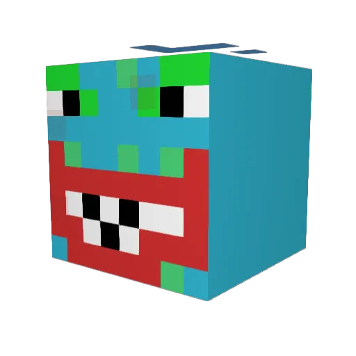 akio0804 Minecraft avatar head, 3D render