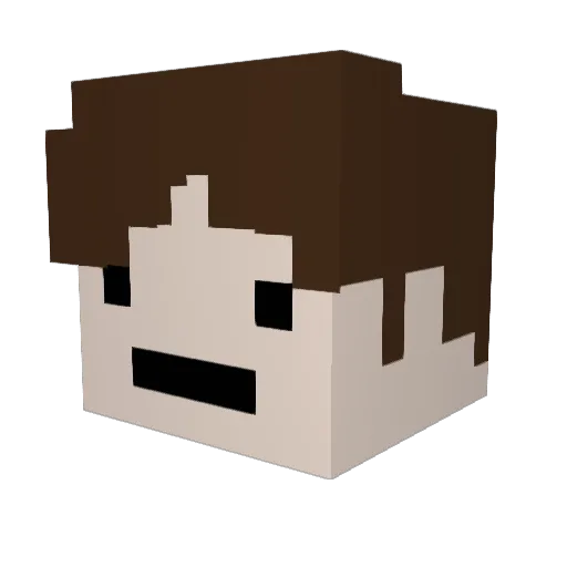 akiplays__ Minecraft avatar head, 3D render