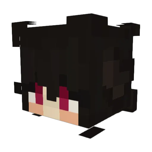 akira47 Minecraft avatar head, 3D render