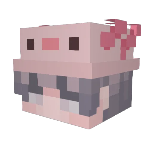akira_san1 Minecraft avatar head, 3D render