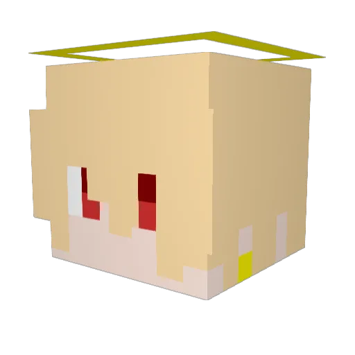 akira_shiro Minecraft avatar head, 3D render