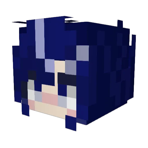 akirai_ko Minecraft avatar head, 3D render