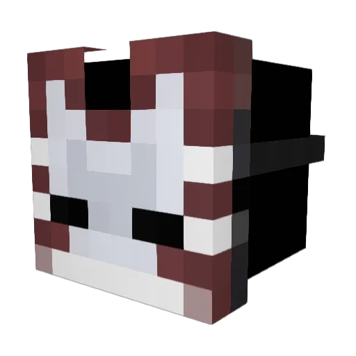 akisempai Minecraft avatar head, 3D render