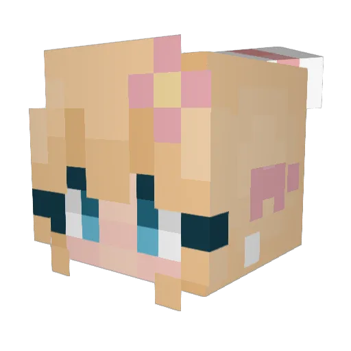 akissame Minecraft avatar head, 3D render
