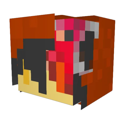 akitaka_ny Minecraft avatar head, 3D render