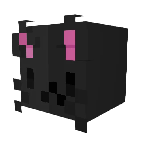 akittykat Minecraft avatar head, 3D render