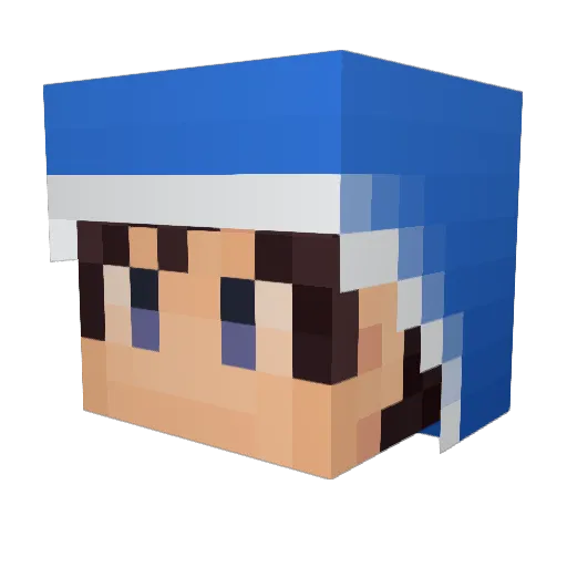akiya007 Minecraft avatar head, 3D render