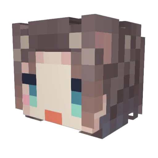 akiyama3201 Minecraft avatar head, 3D render