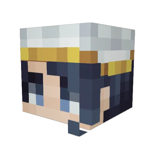 akiyota Minecraft avatar head, 3D render
