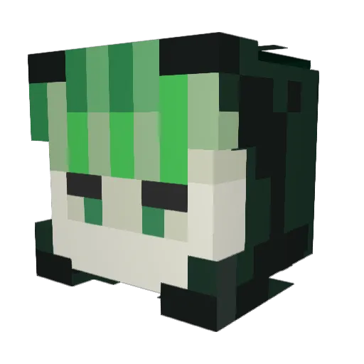 akkimapig Minecraft avatar head, 3D render