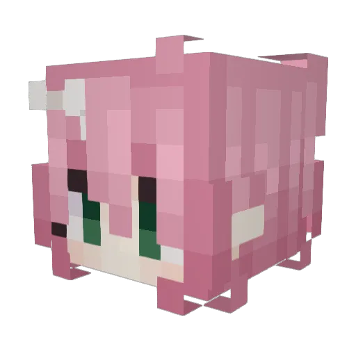 akksyfi Minecraft avatar head, 3D render