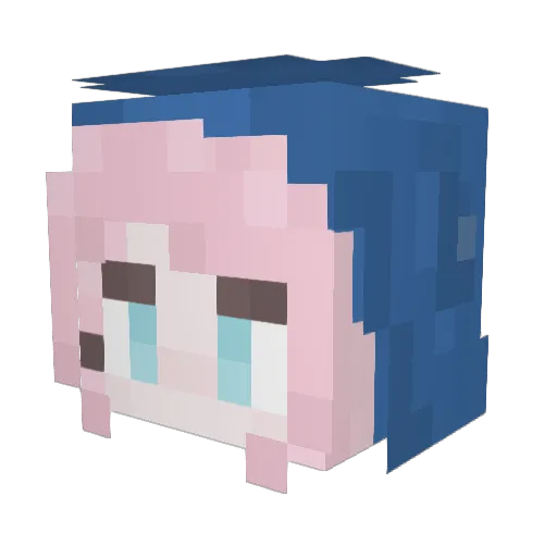 akkxl Minecraft avatar head, 3D render