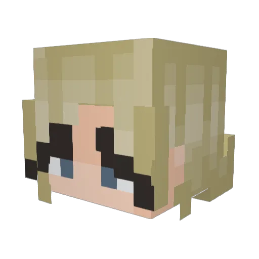 akky_awesome Minecraft avatar head, 3D render