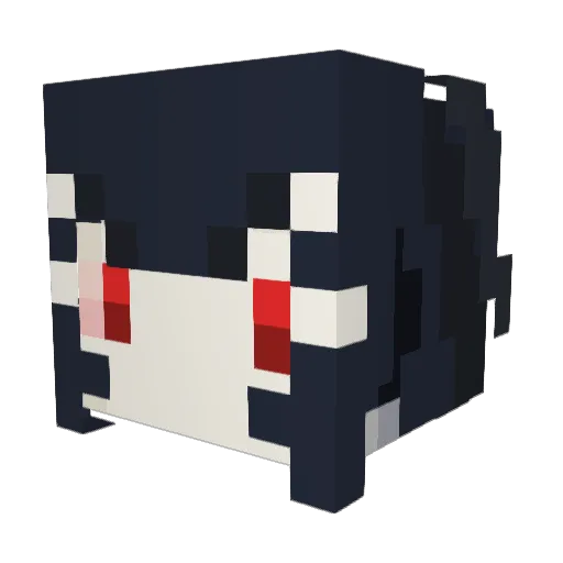 akky_s Minecraft avatar head, 3D render