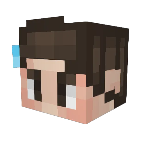 aklinak Minecraft avatar head, 3D render
