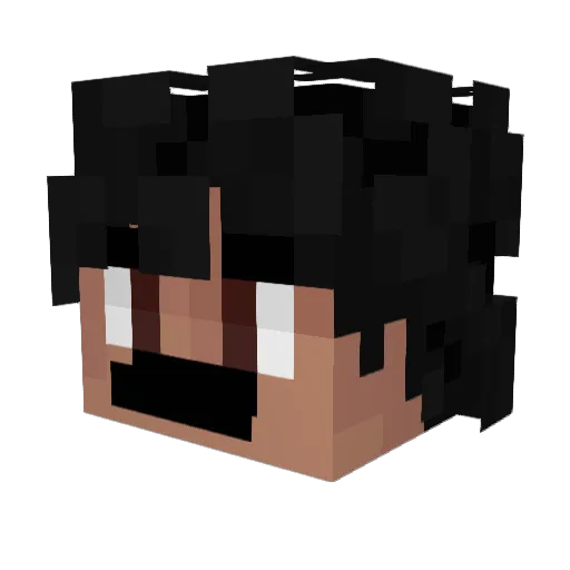 akmd Minecraft avatar head, 3D render