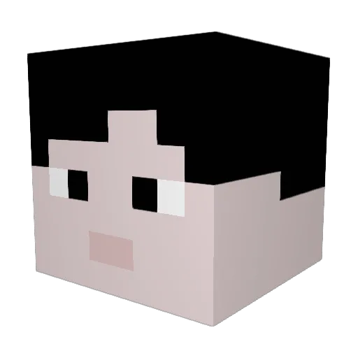 akmpc9 Minecraft avatar head, 3D render