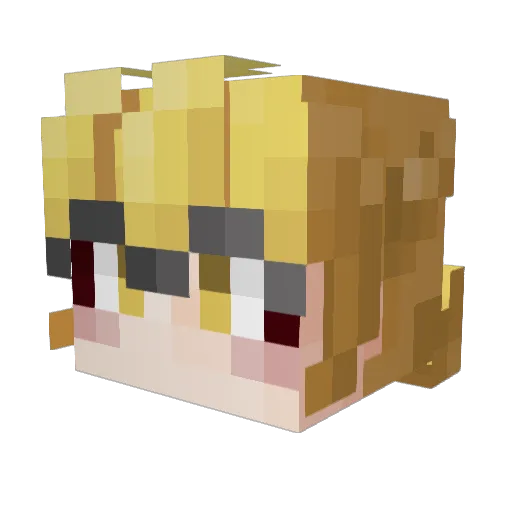 akmtrn Minecraft avatar head, 3D render