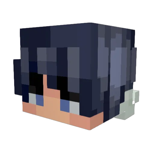 akn68 Minecraft avatar head, 3D render