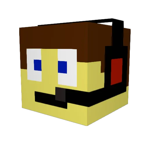 aknamar Minecraft avatar head, 3D render