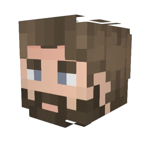 aknelim Minecraft avatar head, 3D render