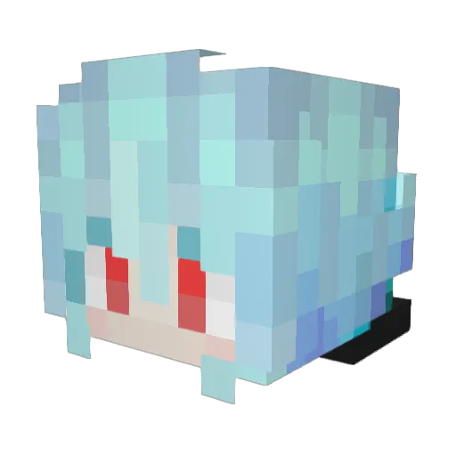 aknit7 Minecraft avatar head, 3D render