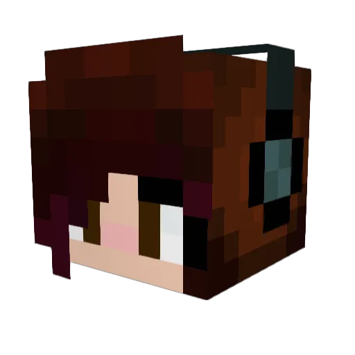 aknolia Minecraft avatar head, 3D render