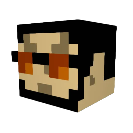 akodobob Minecraft avatar head, 3D render