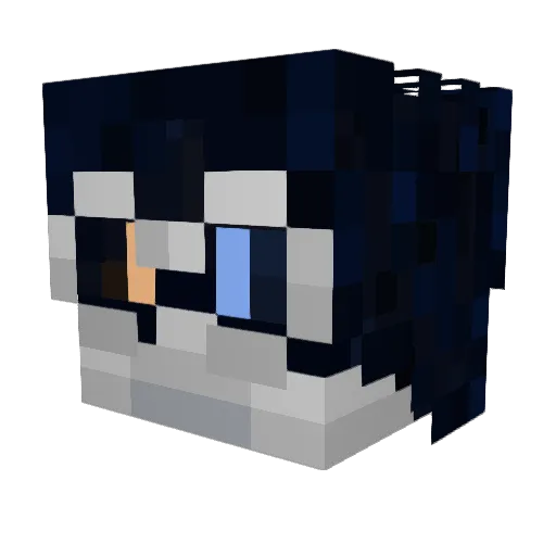 akonaa Minecraft avatar head, 3D render