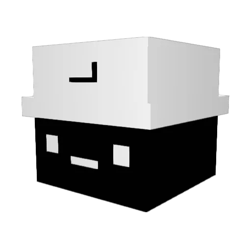 akordeonista Minecraft avatar head, 3D render