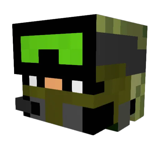 akosoq Minecraft avatar head, 3D render