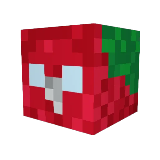 akporto Minecraft avatar head, 3D render