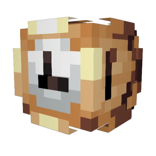 akredytuje Minecraft avatar head, 3D render