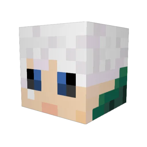 akrobat_ Minecraft avatar head, 3D render