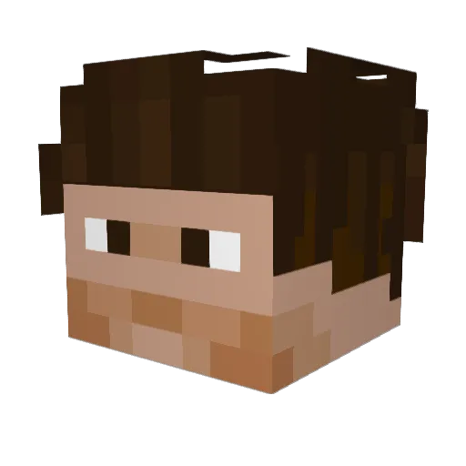 aksad Minecraft avatar head, 3D render