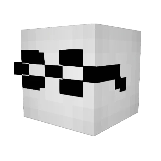 aksalog Minecraft avatar head, 3D render