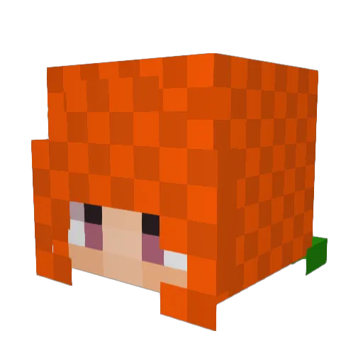 aksatr Minecraft avatar head, 3D render