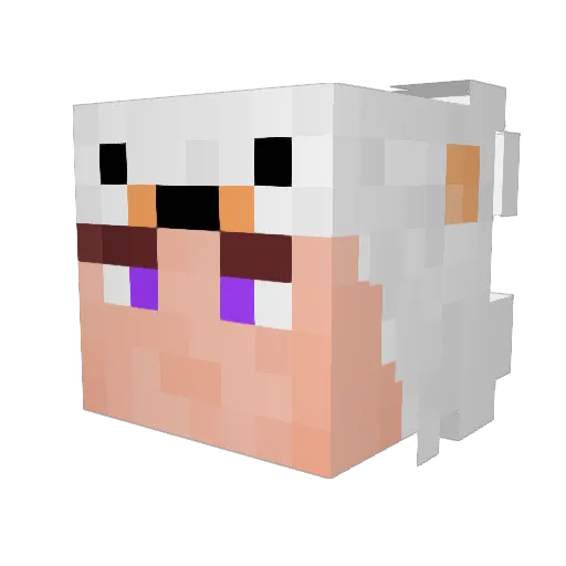 aksenr Minecraft avatar head, 3D render