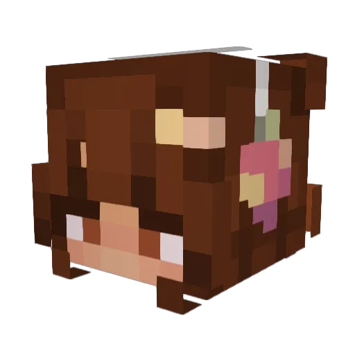 aksh4ya Minecraft avatar head, 3D render